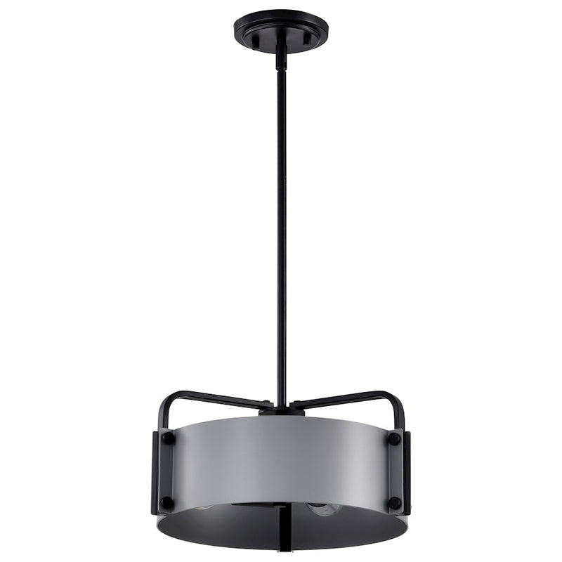 Nuvo Lighting Altos 22in 5-Light Pendant | Transitional Matte Black Steel and Natural Brass Accents | Kitchen Island & Dining Room | 22 x | Model 60-7844