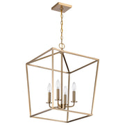 Nuvo Lighting Emma 17in 4-Light Small Pendant | Transitional Burnished Brass Steel | Kitchen Island & Dining Room | 17 x 17 x 24 in | Model 60-7931