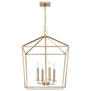 Nuvo Lighting Emma 20in 4-Light Large Pendant | Transitional Burnished Brass Steel | Dining Room & Entryway | 20 x 20 x 26 in | Model 60-7932