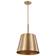 Nuvo Lighting Alexis 15in 1-Light Large Pendant | Contemporary Burnished Brass Metal Shade | Kitchen Island & Dining Room | 15 x 15 x 20 in | Model 60-7938