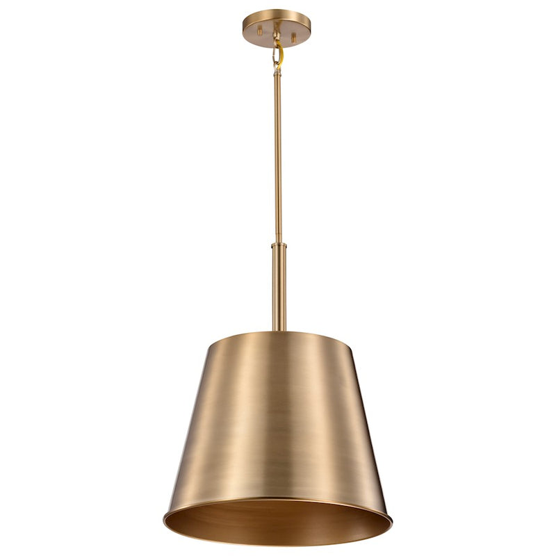 Nuvo Lighting Alexis 15in 1-Light Large Pendant | Contemporary Burnished Brass Metal Shade | Kitchen Island & Dining Room | 15 x 15 x 20 in | Model 60-7938