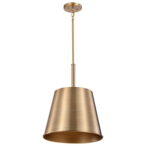 Nuvo Lighting Alexis 15in 1-Light Large Pendant | Contemporary Burnished Brass Metal Shade | Kitchen Island & Dining Room | 15 x 15 x 20 in | Model 60-7938