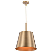 Nuvo Lighting Alexis 15in 1-Light Large Pendant | Contemporary Burnished Brass Metal Shade | Kitchen Island & Dining Room | 15 x 15 x 20 in | Model 60-7938