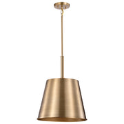 Nuvo Lighting Alexis 15in 1-Light Large Pendant | Contemporary Burnished Brass Metal Shade | Kitchen Island & Dining Room | 15 x 15 x 20 in | Model 60-7938