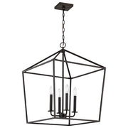 Nuvo Lighting Emma 17in 4-Light Small Pendant | Transitional Matte Black Steel | Kitchen Island & Dining Room | 17 x 17 x 24 in | Model 60-7941