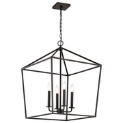 Nuvo Lighting Emma 17in 4-Light Small Pendant | Transitional Matte Black Steel | Kitchen Island & Dining Room | 17 x 17 x 24 in | Model 60-7941