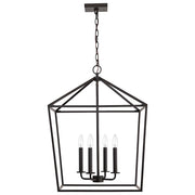 Nuvo Lighting Emma 17in 4-Light Small Pendant | Transitional Matte Black Steel | Kitchen Island & Dining Room | 17 x 17 x 24 in | Model 60-7941