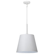 Nuvo Lighting Alexis 15in 1-Light Large Pendant | Contemporary Matte White Steel Metal Shade | Kitchen Island & Dining Room | 15 x 15 x 20 | Model 60-7948