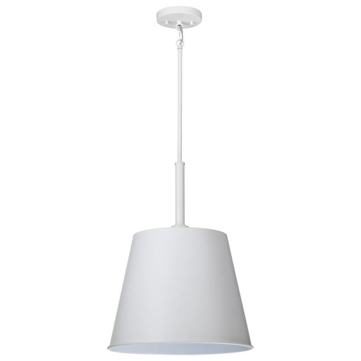 Nuvo Lighting Alexis 15in 1-Light Large Pendant | Contemporary Matte White Steel Metal Shade | Kitchen Island & Dining Room | 15 x 15 x 20 | Model 60-7948
