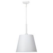 Nuvo Lighting Alexis 15in 1-Light Large Pendant | Contemporary Matte White Steel Metal Shade | Kitchen Island & Dining Room | 15 x 15 x 20 | Model 60-7948