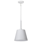 Nuvo Lighting Alexis 11in 1-Light Small Pendant | Contemporary Matte White Steel and Metal Shade | Kitchen Island & Entryway | 11 x 11 x | Model 60-7949