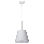 Nuvo Lighting Alexis 11in 1-Light Small Pendant | Contemporary Matte White Steel and Metal Shade | Kitchen Island & Entryway | 11 x 11 x | Model 60-7949