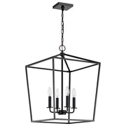 Nuvo Lighting Emma 17in 4-Light Small Pendant | Transitional Dark Bronze Steel | Kitchen Island & Dining Room | 17 x 17 x 24 in | Model 60-7951