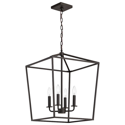 Nuvo Lighting Emma 20in 4-Light Large Pendant | Transitional Dark Bronze Steel | Dining Room & Entryway | 20 x 20 x 26 in | Model 60-7952