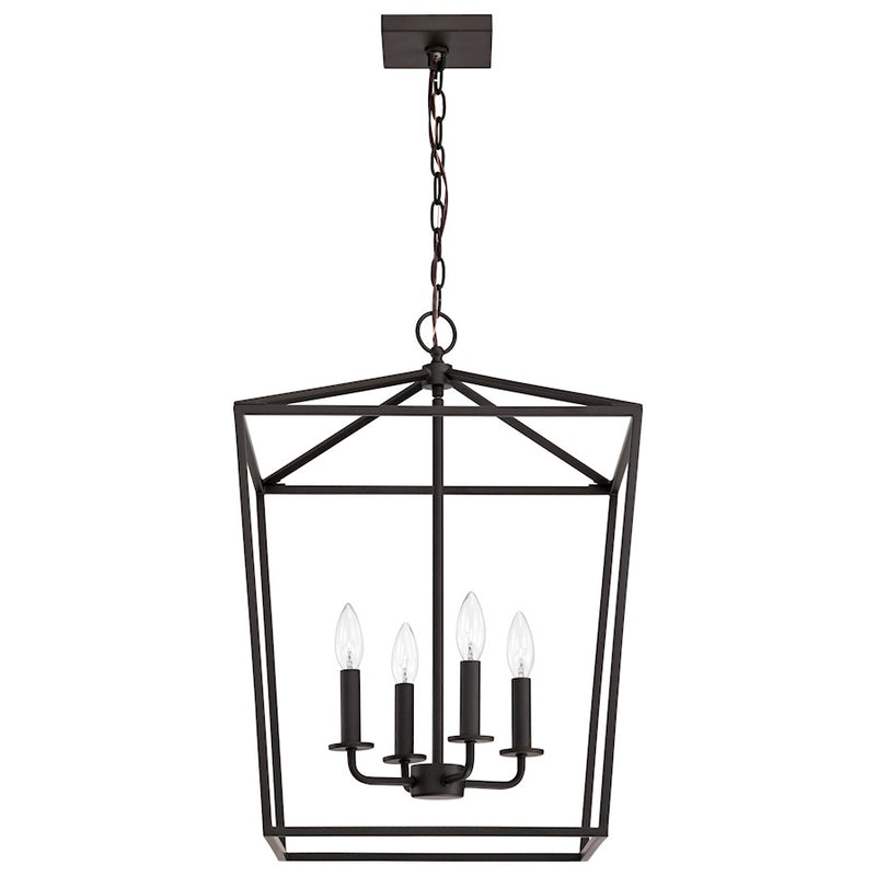 Nuvo Lighting Emma 20in 4-Light Large Pendant | Transitional Dark Bronze Steel | Dining Room & Entryway | 20 x 20 x 26 in | Model 60-7952