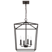 Nuvo Lighting Emma 20in 4-Light Large Pendant | Transitional Dark Bronze Steel | Dining Room & Entryway | 20 x 20 x 26 in | Model 60-7952