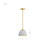 Nuvo Lighting Collins 8" Mini Pendant, Ceramic/Gold Accents