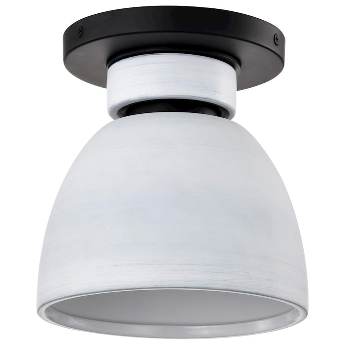 Nuvo Lighting Collins 8" Flush Mount, Ceramic/Silver Accents - 60-8011