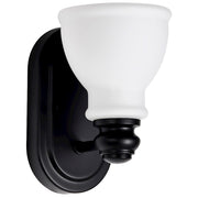 Nuvo Lighting Russel 1 Light 5" Vanity, Matte Black/Satin White Glass - 60-8021