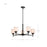 Nuvo Lighting Warren 28" 5 Light Chandelier, Gun Metal/Satin White