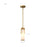 Nuvo Lighting Roselle 4" Mini Pendant, Natural Brass/White Glass