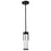 Nuvo Lighting Roselle 4" Mini Pendant, Matte Black/White Glass - 60-8053