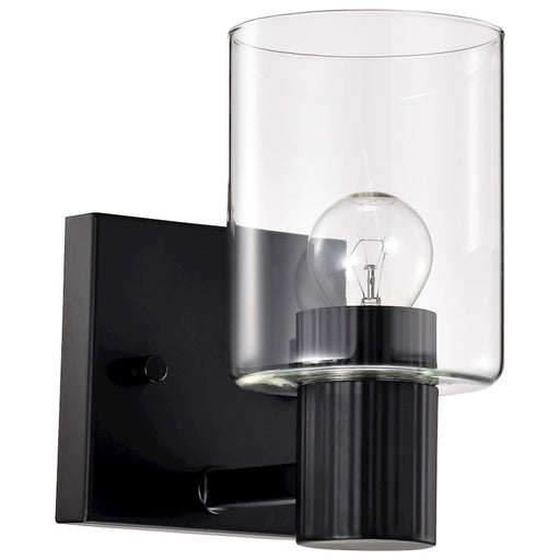 Nuvo Lighting Clarksville 1 Light 4.5" Vanity, Matte Black/Clear Glass - 60-8061