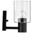 Nuvo Lighting Clarksville 1 Light 4.5" Vanity, Matte Black/Clear Glass