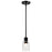 Nuvo Lighting Clarksville 5" Mini Pendant, Matte Black/Clear Glass