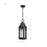 Nuvo Lighting Wilton 1Lt 8" Hanging Lantern, Black/Clear Seeded Glass