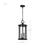 Nuvo Lighting Broadstone 2 Light 9" Hanging Lantern, Black/Seeded