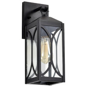 Nuvo Lighting Oaklyn 1 Light 5" Wall Lantern, Black/Clear Glass - 60-8121