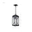 Nuvo Lighting Oaklyn 1 Light 8" Hanging Lantern, Black/Clear Glass