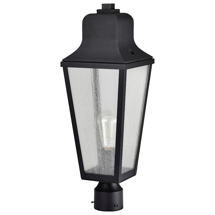 Nuvo Lighting Lawrence 1 Light 8" Post Top, Black/Clear Seeded Glass - 60-8134