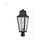 Nuvo Lighting Lawrence 1 Light 8" Post Top, Black/Clear Seeded Glass