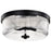 Nuvo Lighting Grayson Small Flush Mount, Black/Clear Ribbed Glass - 60-8608