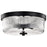 Nuvo Lighting Grayson Small Flush Mount, Black/Clear Ribbed Glass