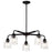 Nuvo Lighting Grayson 5Lt Chandelier, Matte Black/Clear Ribbed Glass