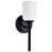 Nuvo Lighting Solara 1Lt Wall Sconce, Matte Black/Frosted Ribbed Glass
