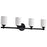 Nuvo Lighting Solara 4 Light Vanity, Matte Black/Frosted Ribbed Glass - 60-8644