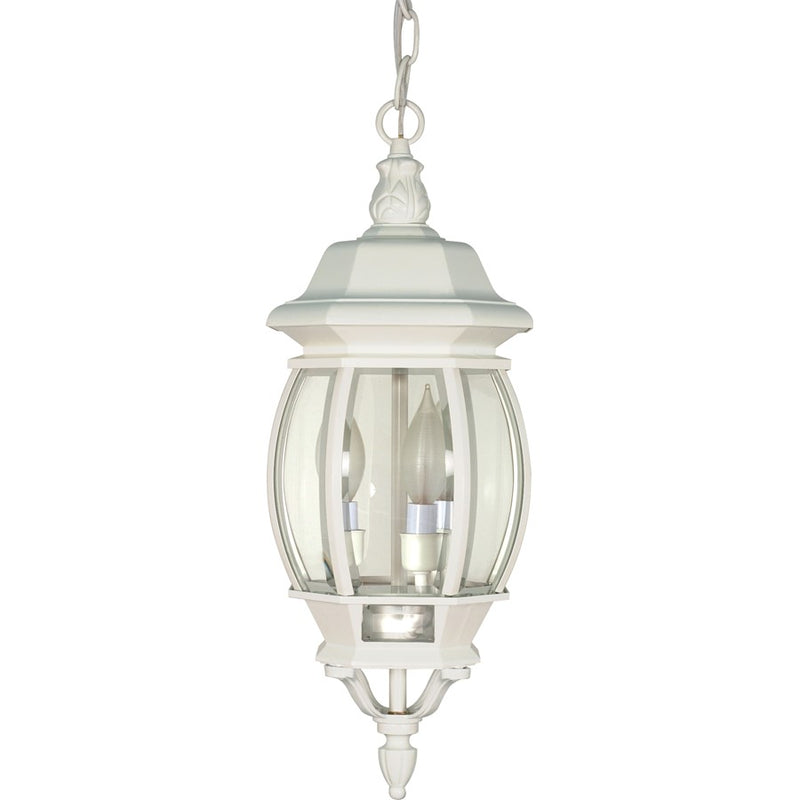 Nuvo Central Park 3-Light 20in Outdoor Hanging Lantern | Traditional Old Bronze and Clear Beveled Glass | Covered Patios & Entryways | Model 60-894