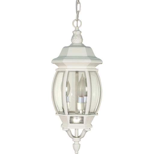 Nuvo Central Park 3-Light 20in Outdoor Hanging Lantern | Traditional Old Bronze and Clear Beveled Glass | Covered Patios & Entryways | Model 60-894