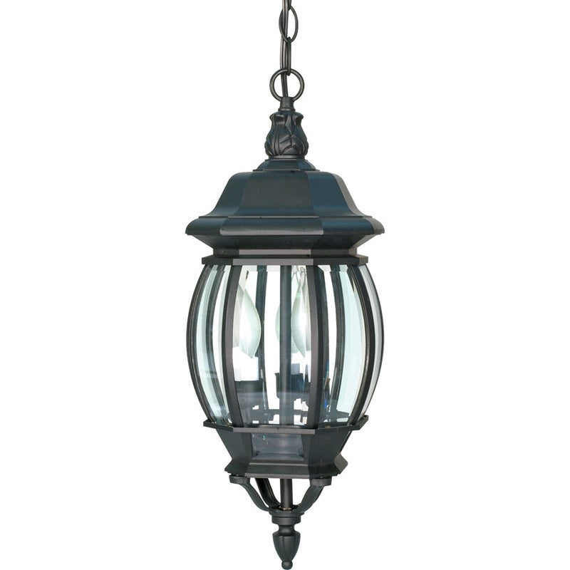 Nuvo Central Park 20in 3-Light Outdoor Hanging Lantern | Traditional Old Bronze and Clear Beveled Glass | Covered Patios & Entryways | Model 60-896