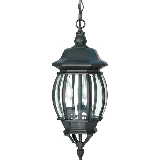 Nuvo Central Park 20in 3-Light Outdoor Hanging Lantern | Traditional Old Bronze and Clear Beveled Glass | Covered Patios & Entryways | Model 60-896