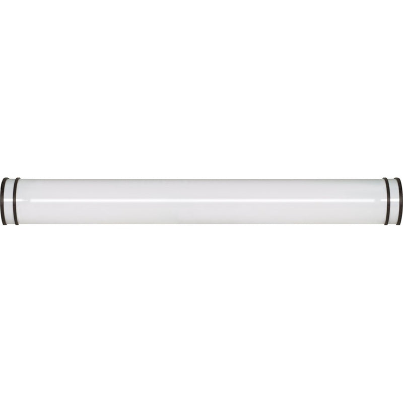 Nuvo Glamour 49in 2-Light Vanity Light | Transitional Old Bronze and White Plastic Shade | Bathroom Vanity | 5.5 x 49 x 3 in | Model 60-912R