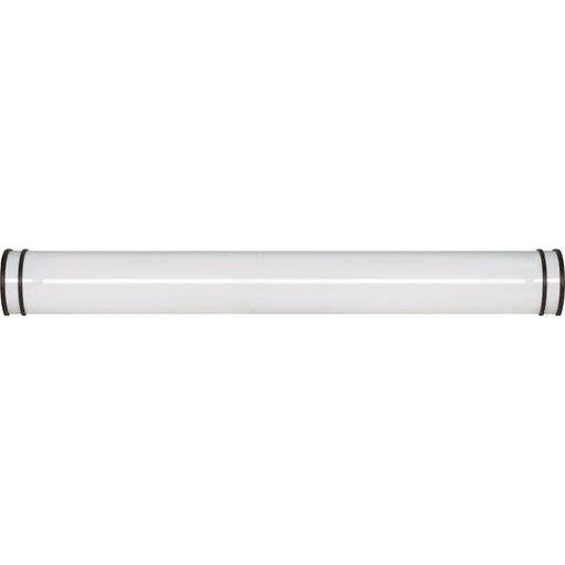 Nuvo Glamour 49in 2-Light Vanity Light | Transitional Old Bronze and White Plastic Shade | Bathroom Vanity | 5.5 x 49 x 3 in | Model 60-912R