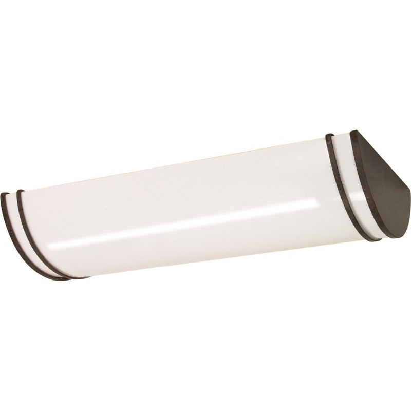 Nuvo Glamour 25in 3-Light Flush Mount | Transitional Old Bronze and White Plastic | Kitchen & Bathroom Damp Rated | 25 x 12 x 4.5 in | Model 60-913R