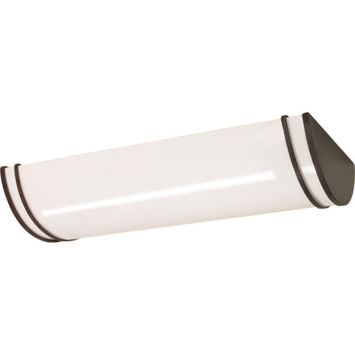 Nuvo Glamour 25in 3-Light Flush Mount | Transitional Old Bronze and White Plastic | Kitchen & Bathroom Damp Rated | 25 x 12 x 4.5 in | Model 60-913R