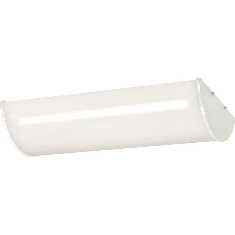 Nuvo Lighting Crispo 25in 3-Light Flush Mount | Transitional White Plastic | Bathroom & Hallway | 25 x 12 x 4.5 in | Model 60-921R