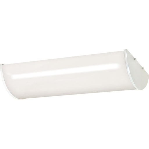 Nuvo Lighting Crispo 25in 3-Light Flush Mount | Transitional White Plastic | Bathroom & Hallway | 25 x 12 x 4.5 in | Model 60-921R